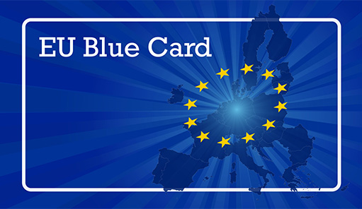 Blaue EU-Karte